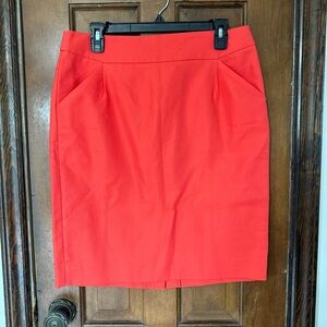 NWT Woman’s J.Crew Orange Formal pencil Skirt Sz 10